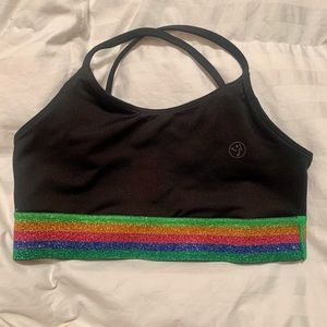 Zumba Fitness Spicy Sparkly Sports Bra Size Small